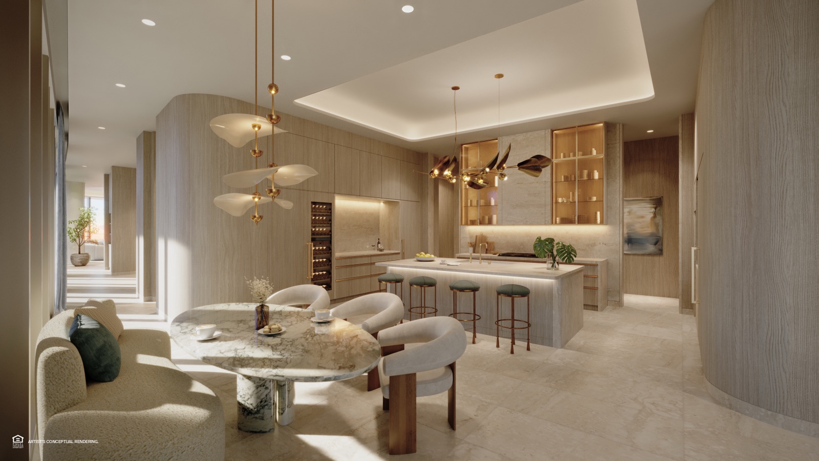 Penthouse kitchen.