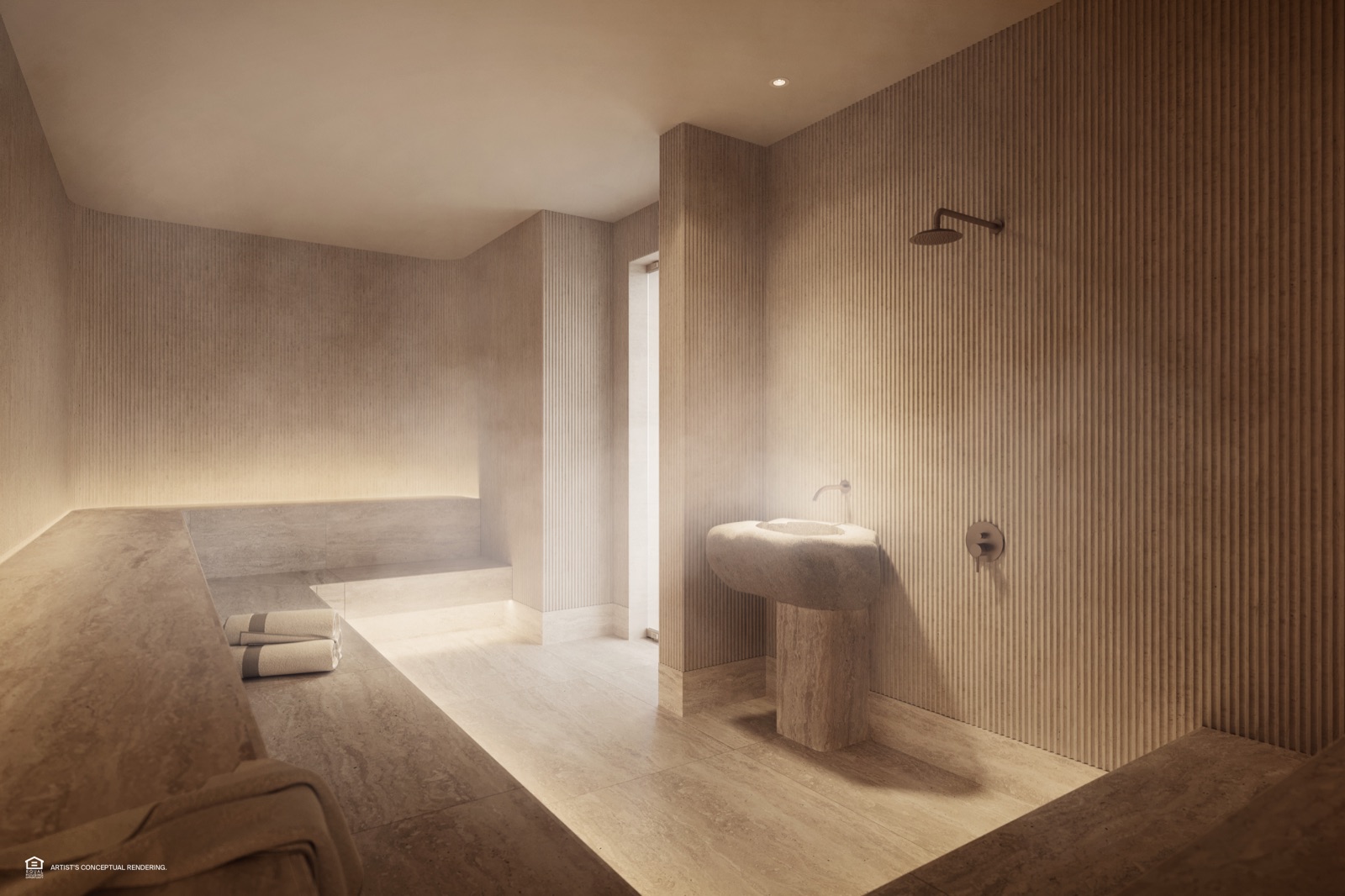 Salt spa rooms and steam rooms.