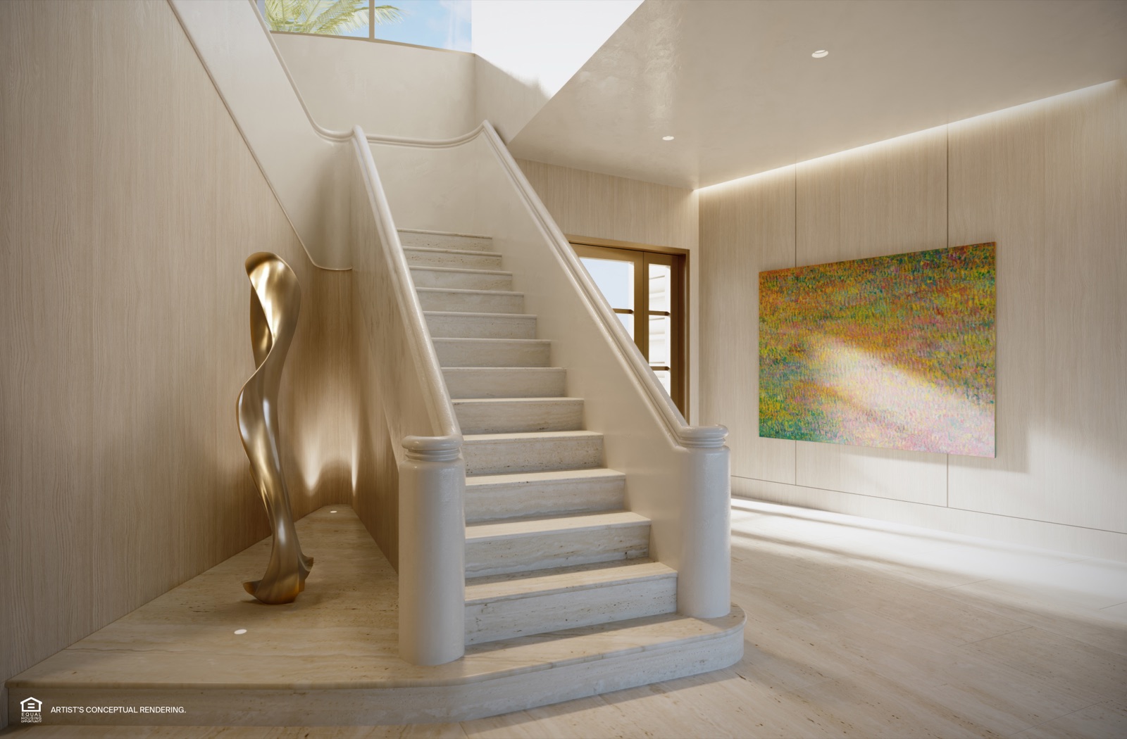 Villa grand staircase.