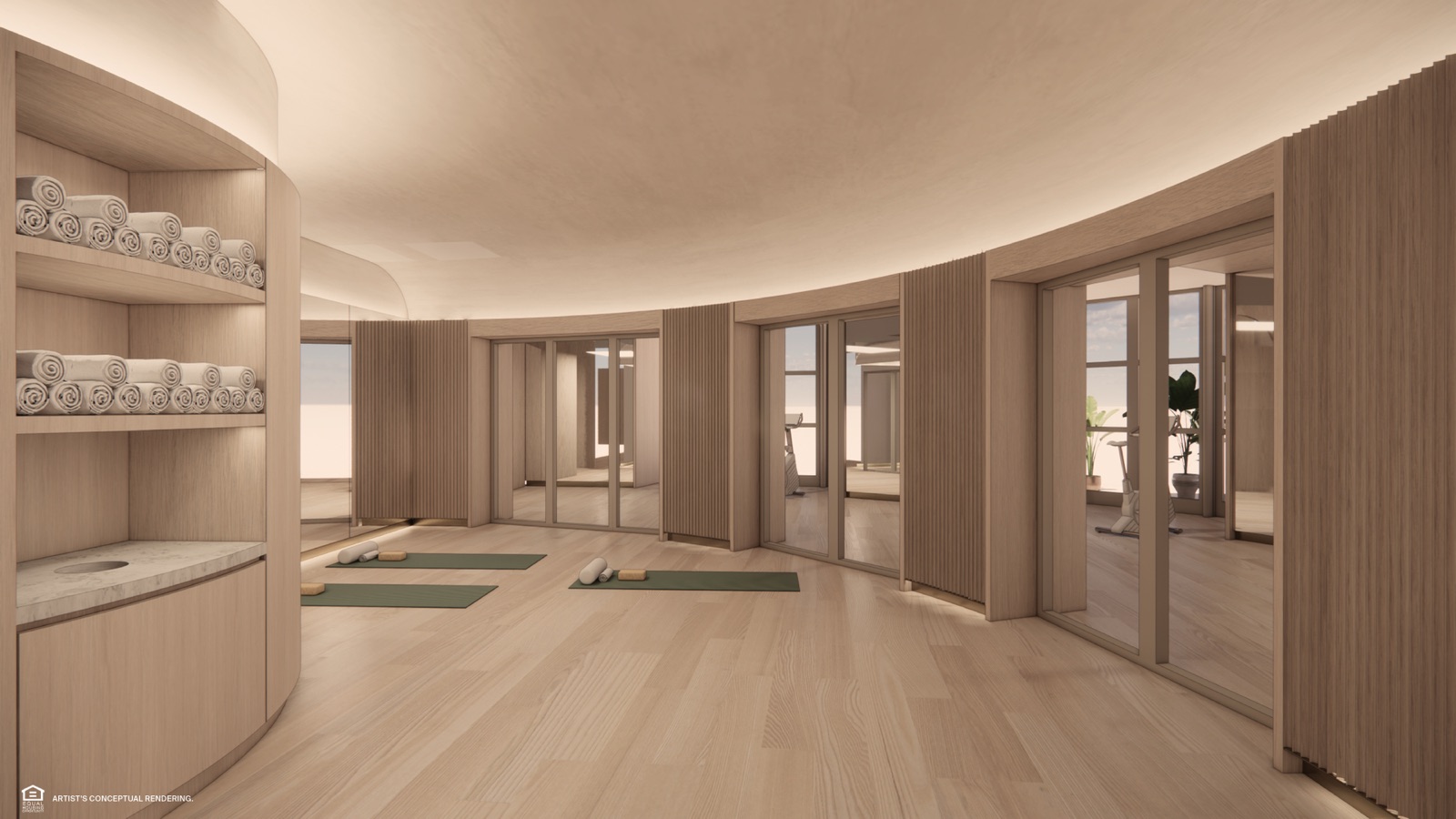 Pilates and yoga studio.